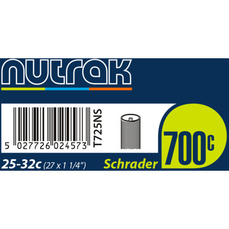 Nutrak Inner Tube 700 x 25-32C & 27 x 1 1/4 Schrada