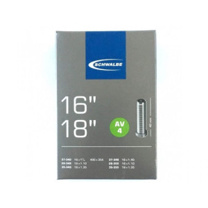Schwalbe Inner Tube AV4 16 x 1.10-1.40 18 x 1.1-1.35 Schrader